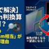 35mm判換算の仕組みと、Nikon P1100の3000mm相当の超望遠パワーを表現したアイキャッチ画像。フルサイズと1/2.3型のセンサー比較が含まれている。